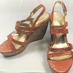 Isola Oleander Leather Heel Wedge Sandal